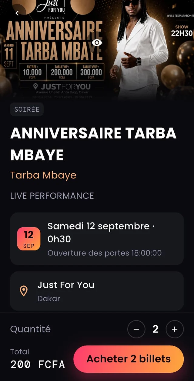 Achat en 2 taps — application Melodis